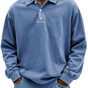 Men’s Casual Long Sleeve Polo